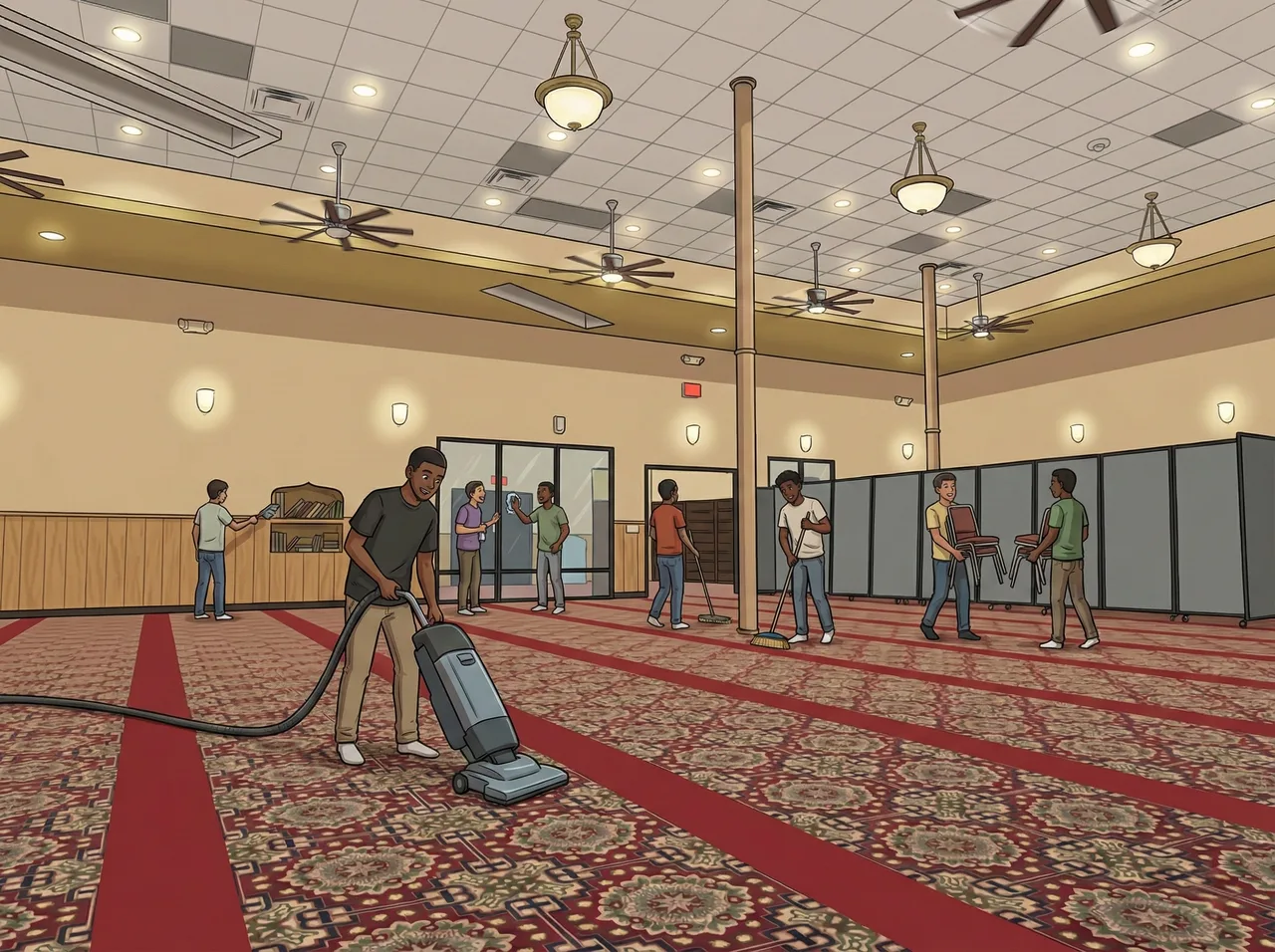 Inside Al Rahma Islamic Center